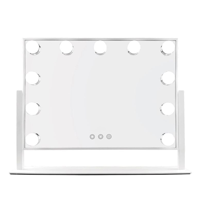 UNIQ Paris Make-up-Spiegel mit 11 LED-Lampen – Weiß – | Fashiongirl