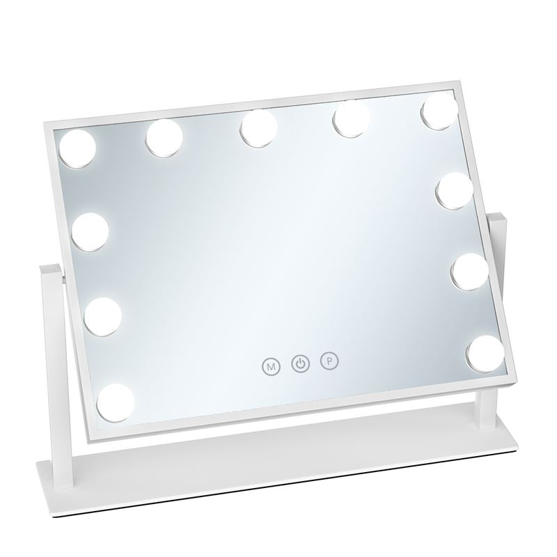 UNIQ Paris Make-up-Spiegel mit 11 LED-Lampen – Weiß – | Fashiongirl
