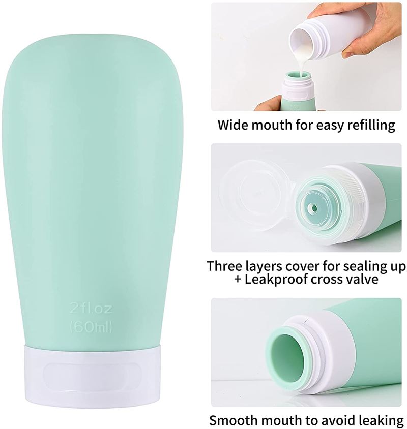 UNIQ Reusable Silicone Travel Bottles - 4 tubes (90ml) - | Fashiongirl