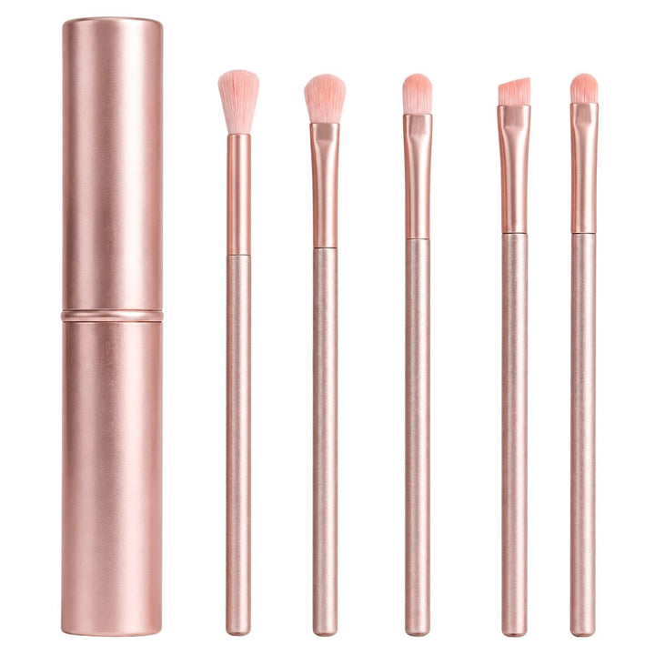 UNIQ Technique PRO Rose Lens Eyeshadow Brush Set with Storage Box (5 Pcs) - Brush sets - UNIQ