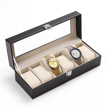 UNIQ Watch box / Leather watch box for 6 watches - unisex - | Fashiongirl