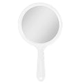 UNIQ Weißer doppelseitiger Handspiegel, rund – | Fashiongirl