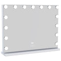 UNIQ XL Hollywood-Kosmetikspiegel mit 15 LED-Lampen und Touch-Funktion – Weiß – Spiegel