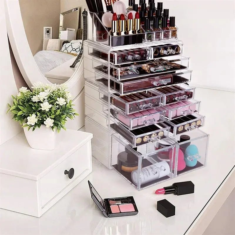 UNIQ XXL Organiser with 12 drawers and 16 compartments - Transparent - Organiser
