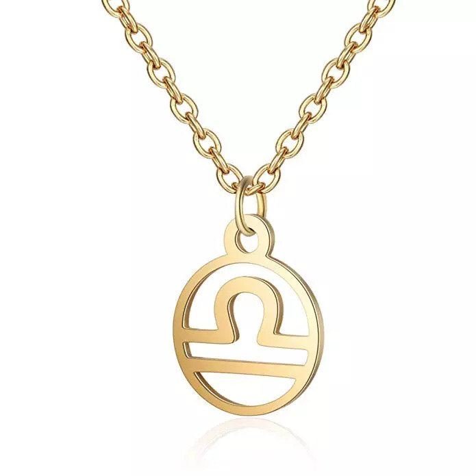 Zodiac necklace: Libra - Zodiac, Gold - | Fashiongirl